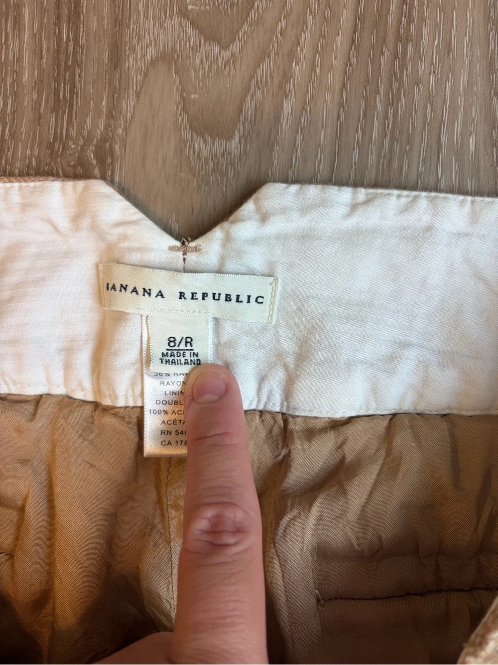 Banana Republic Women's Size 8R Camel Wool Bootcut Pants Mid Rise
